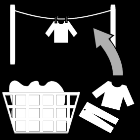 hang the laundry out to dry